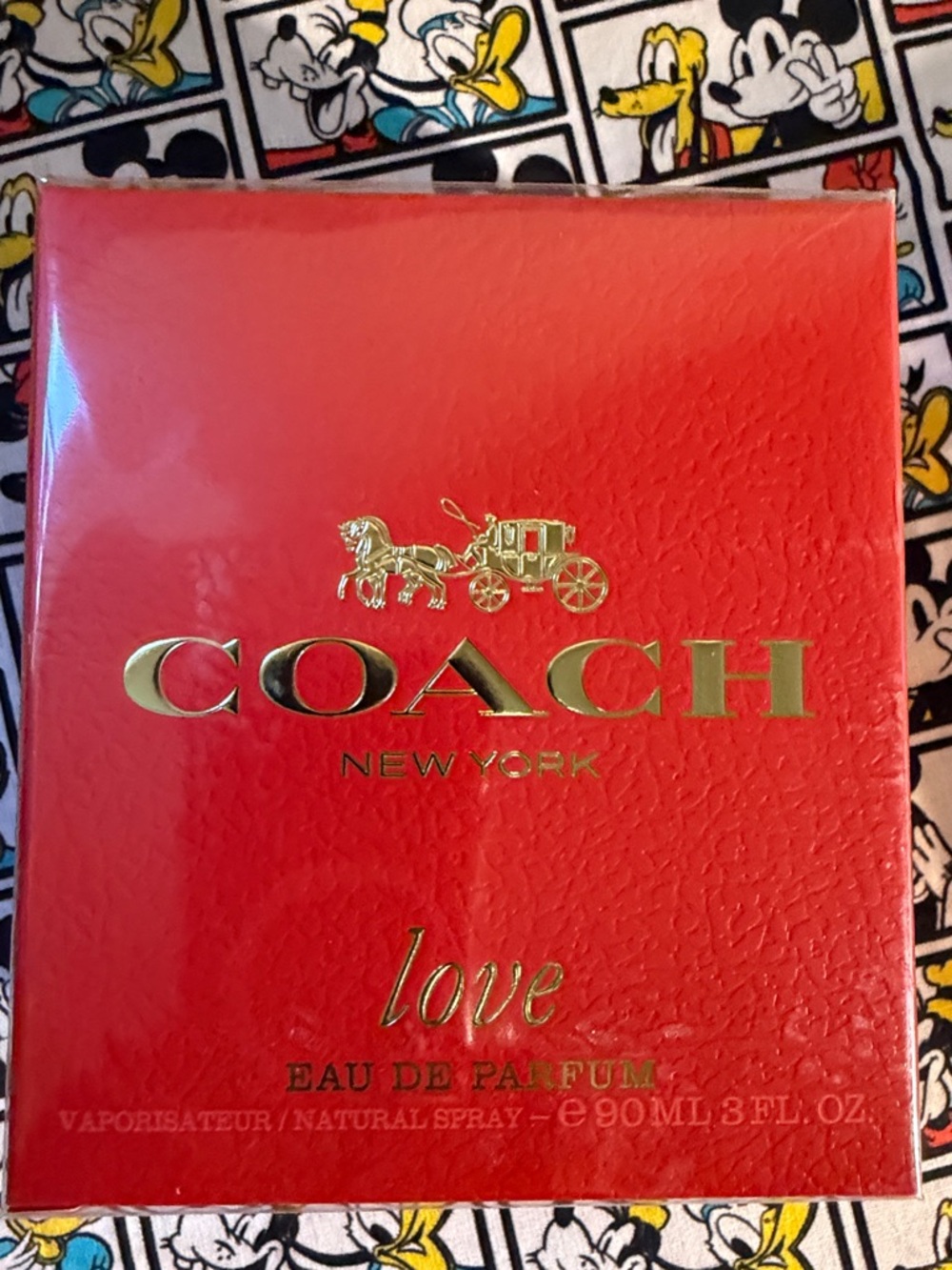 Coach Love Red Box with Gold Logo - Love Eau de Parfum Packaging 3oz New Sealed